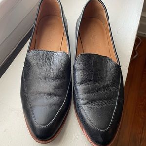 Madewell black leather loafers